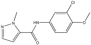 N-(3-chloro-4-methoxyphenyl)-2-methylpyrazole-3-carboxamide Struktur