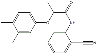 N-(2-cyanophenyl)-2-(3,4-dimethylphenoxy)propanamide Struktur