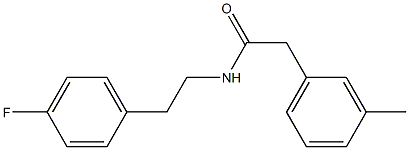 N-[2-(4-fluorophenyl)ethyl]-2-(3-methylphenyl)acetamide Struktur