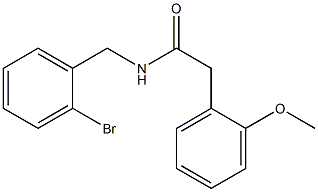 N-[(2-bromophenyl)methyl]-2-(2-methoxyphenyl)acetamide Struktur