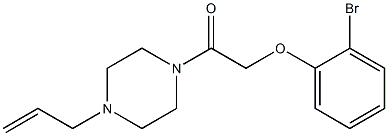 2-(2-bromophenoxy)-1-(4-prop-2-enylpiperazin-1-yl)ethanone Struktur