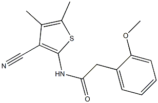 N-(3-cyano-4,5-dimethylthiophen-2-yl)-2-(2-methoxyphenyl)acetamide Struktur