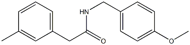 N-[(4-methoxyphenyl)methyl]-2-(3-methylphenyl)acetamide Struktur