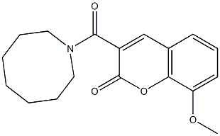 3-(azocane-1-carbonyl)-8-methoxychromen-2-one Struktur