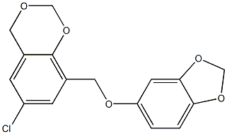 8-(1,3-benzodioxol-5-yloxymethyl)-6-chloro-4H-1,3-benzodioxine Struktur