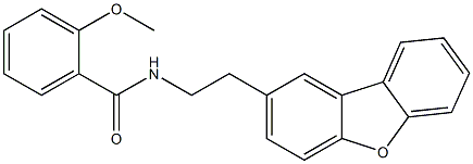 N-(2-dibenzofuran-2-ylethyl)-2-methoxybenzamide Struktur