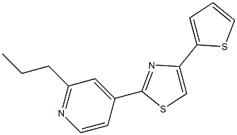 2-(2-propylpyridin-4-yl)-4-thiophen-2-yl-1,3-thiazole Struktur