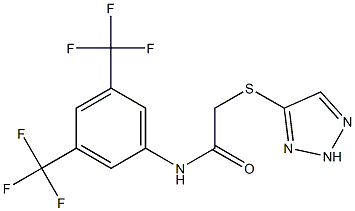 N-[3,5-bis(trifluoromethyl)phenyl]-2-(2H-triazol-4-ylsulfanyl)acetamide Struktur