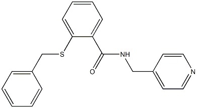 2-benzylsulfanyl-N-(pyridin-4-ylmethyl)benzamide Struktur