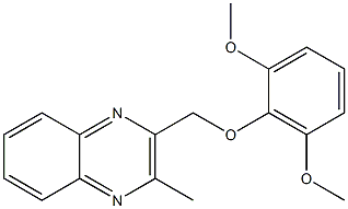 2-[(2,6-dimethoxyphenoxy)methyl]-3-methylquinoxaline Struktur