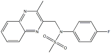 N-(4-fluorophenyl)-N-[(3-methylquinoxalin-2-yl)methyl]methanesulfonamide Struktur