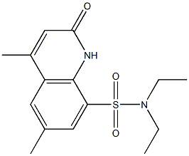 N,N-diethyl-4,6-dimethyl-2-oxo-1H-quinoline-8-sulfonamide Struktur