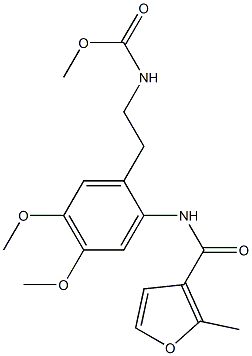 methyl N-[2-[4,5-dimethoxy-2-[(2-methylfuran-3-carbonyl)amino]phenyl]ethyl]carbamate Struktur