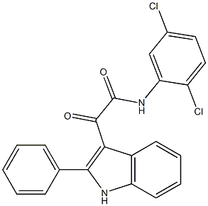 N-(2,5-dichlorophenyl)-2-oxo-2-(2-phenyl-1H-indol-3-yl)acetamide Struktur