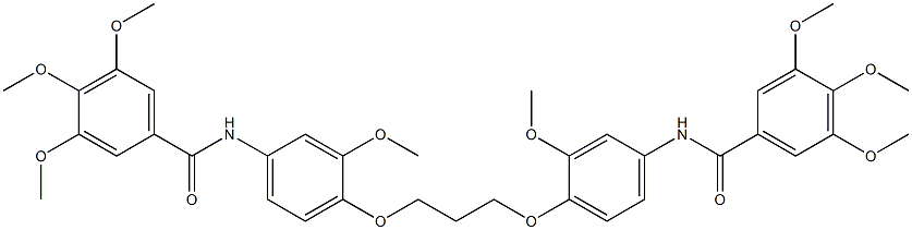 3,4,5-trimethoxy-N-[3-methoxy-4-[3-[2-methoxy-4-[(3,4,5-trimethoxybenzoyl)amino]phenoxy]propoxy]phenyl]benzamide Struktur