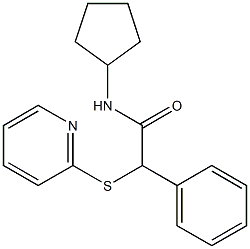 N-cyclopentyl-2-phenyl-2-pyridin-2-ylsulfanylacetamide Struktur