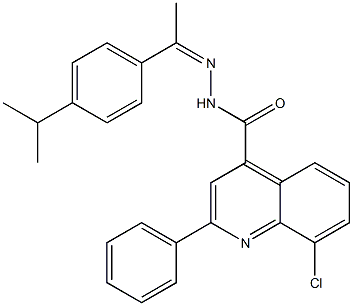 8-chloro-2-phenyl-N-[(Z)-1-(4-propan-2-ylphenyl)ethylideneamino]quinoline-4-carboxamide Struktur