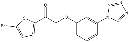 1-(5-bromothiophen-2-yl)-2-[3-(tetrazol-1-yl)phenoxy]ethanone Struktur