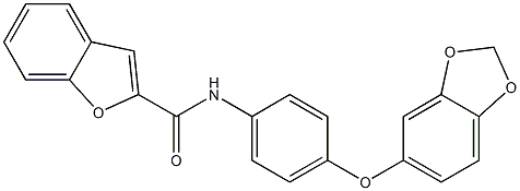 N-[4-(1,3-benzodioxol-5-yloxy)phenyl]-1-benzofuran-2-carboxamide Struktur