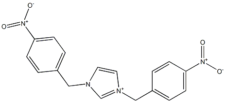 1,3-bis[(4-nitrophenyl)methyl]imidazol-1-ium Struktur