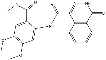 methyl 4,5-dimethoxy-2-[(4-oxo-3H-phthalazine-1-carbonyl)amino]benzoate Struktur