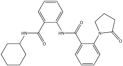 N-cyclohexyl-2-[[2-(2-oxopyrrolidin-1-yl)benzoyl]amino]benzamide Struktur