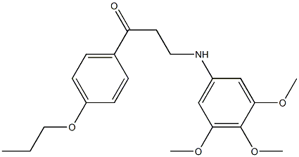 1-(4-propoxyphenyl)-3-(3,4,5-trimethoxyanilino)propan-1-one Struktur