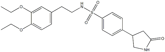 N-[2-(3,4-diethoxyphenyl)ethyl]-4-(5-oxopyrrolidin-3-yl)benzenesulfonamide Struktur