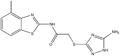 2-[(5-amino-1H-1,2,4-triazol-3-yl)sulfanyl]-N-(4-methyl-1,3-benzothiazol-2-yl)acetamide Struktur