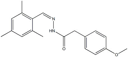 2-(4-methoxyphenyl)-N-[(Z)-(2,4,6-trimethylphenyl)methylideneamino]acetamide Struktur