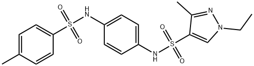 1-ethyl-3-methyl-N-[4-[(4-methylphenyl)sulfonylamino]phenyl]pyrazole-4-sulfonamide Struktur