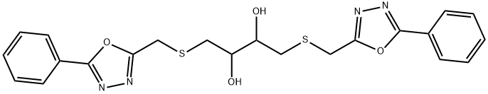 1,4-bis[(5-phenyl-1,3,4-oxadiazol-2-yl)methylsulfanyl]butane-2,3-diol Struktur