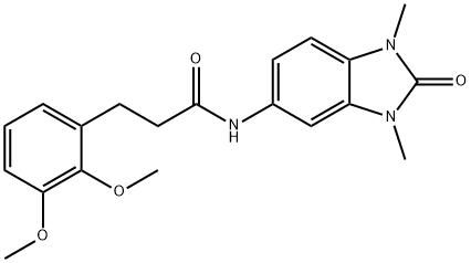 3-(2,3-dimethoxyphenyl)-N-(1,3-dimethyl-2-oxobenzimidazol-5-yl)propanamide Struktur