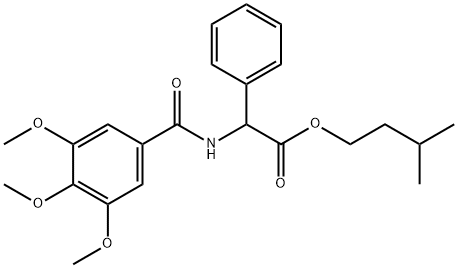 3-methylbutyl 2-phenyl-2-[(3,4,5-trimethoxybenzoyl)amino]acetate Struktur