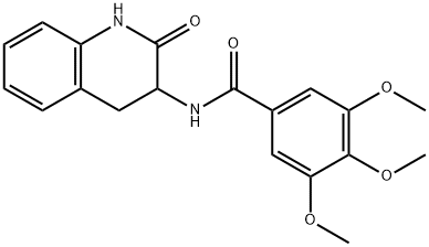 3,4,5-trimethoxy-N-(2-oxo-3,4-dihydro-1H-quinolin-3-yl)benzamide Struktur