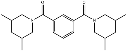 [3-(3,5-dimethylpiperidine-1-carbonyl)phenyl]-(3,5-dimethylpiperidin-1-yl)methanone Struktur