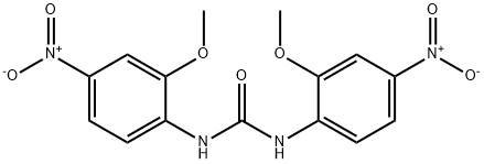 1,3-bis(2-methoxy-4-nitrophenyl)urea Struktur