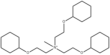 tris(2-cyclohexyloxyethyl)-methylazanium Struktur