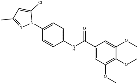 N-[4-(5-chloro-3-methylpyrazol-1-yl)phenyl]-3,4,5-trimethoxybenzamide Struktur