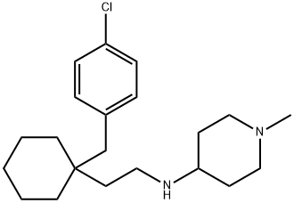 N-[2-[1-[(4-chlorophenyl)methyl]cyclohexyl]ethyl]-1-methylpiperidin-4-amine Struktur