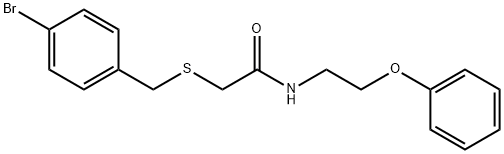 2-[(4-bromophenyl)methylsulfanyl]-N-(2-phenoxyethyl)acetamide Struktur