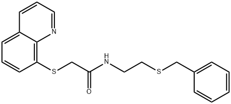 N-(2-benzylsulfanylethyl)-2-quinolin-8-ylsulfanylacetamide Struktur