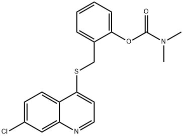 [2-[(7-chloroquinolin-4-yl)sulfanylmethyl]phenyl] N,N-dimethylcarbamate Struktur