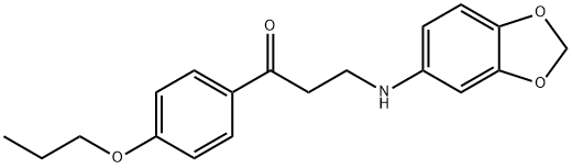 3-(1,3-benzodioxol-5-ylamino)-1-(4-propoxyphenyl)propan-1-one Struktur