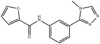 N-[3-(4-methyl-1,2,4-triazol-3-yl)phenyl]furan-2-carboxamide Struktur