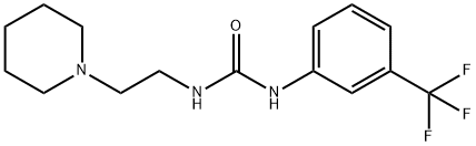 1-(2-piperidin-1-ylethyl)-3-[3-(trifluoromethyl)phenyl]urea Struktur