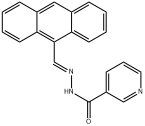 N-[(E)-anthracen-9-ylmethylideneamino]pyridine-3-carboxamide Struktur