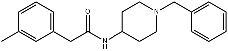 N-(1-benzylpiperidin-4-yl)-2-(3-methylphenyl)acetamide Struktur