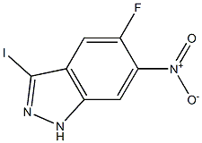 5-Fluoro-3-iodo-6-nitro-1H-indazole Struktur