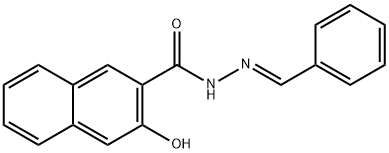 N-[(E)-benzylideneamino]-3-hydroxynaphthalene-2-carboxamide Struktur